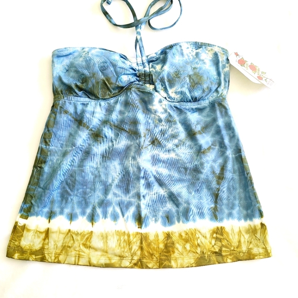 NWT LUCKY BRAND bathing suit top,ties around neck